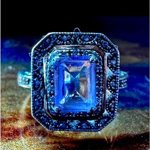 10k gold and 925 silver antique style ring